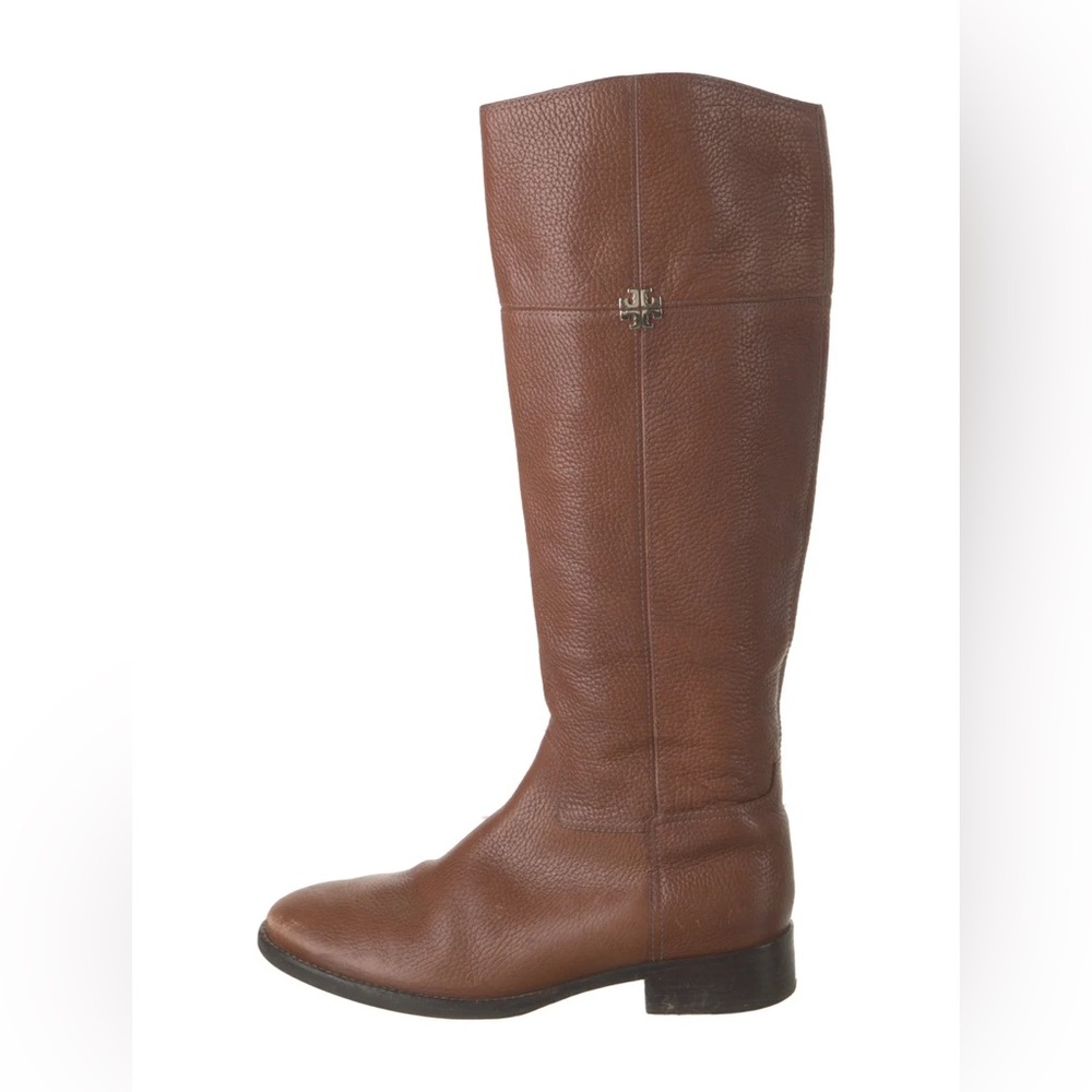 Tory Burch Brown Leather Riding Boots